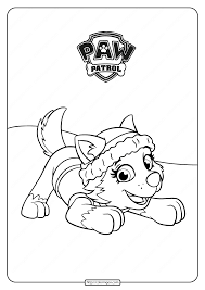 Funny paw patrol pups page for kids. Paw Patrol Everest Coloring Pages