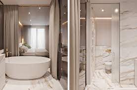 Interior Design Of Apartment Modern Apartment With Classic Elements In Soft Light Colors Modern Classic Bathroom Bathroom Design Classic Bathroom