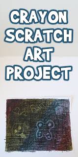White card cut in half. Crayon Scratch Art Project Woo Jr Kids Activities Children S Publishing