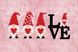 Download Love Gnomes Svg Gnome With Heart Svg Cut Files Gnome Svg Valentine Day Png