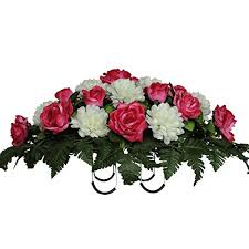 Maybe you would like to learn more about one of these? Sympathy Silks Artificial Cemetery Flowers Saddle Arrangement Import It All