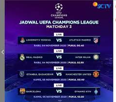 Jadwal Lengkap Liga Champion Malam Ini 4 Pertandingan Live Sctv Kendalku