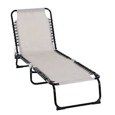 Outsunny 3 Position Reclining Beach Chair Chaise Lounge Folding Chair In 2020 Lounge Chair Outdoor Beach Lounge Chair Durable Chairs