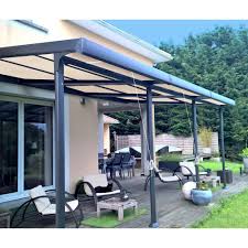 Tonnelle Adossee Aluminium Stores Enroulables 3 5x6 M Azura Tonnelle Adossee Ombre De Pergola Pergola