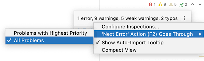 If the color is a foreground color, the color picker tells you whether its contrast with the background color meets accessibility guidelines. Run Inspections Phpstorm