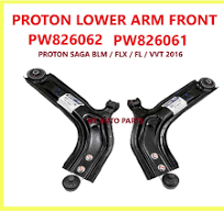 FRONT LOWER ARM LH & RH PROTON SAGA BLM / FLX / FL / VVT 2016 (PW826061  FRONT LH & PW826062 FRONT RH)