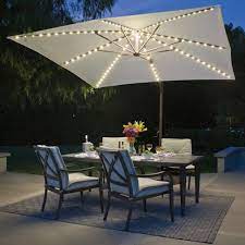Coming from a california based family company, this light has a lot of great features. On Sale Bali Pro 10 Square Rotating Cantilever Umbrella With Lights Offset Patio Umbrella Patio Umbrella Patio Umbrellas