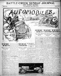 January 1911 Battle Creek Sunday Journal Newspaper Full Page Special On Automobiles Motorcycles Mention Of Bmw Dealership Racing Driver Battle Creek