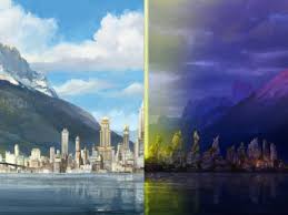 Republic City Before And After Republic City Portal Wallpaper Avatar The Last Airbender