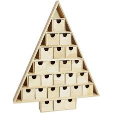 Wooden Christmas Tree Advent Calendar The Works