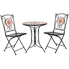 Bistro Table And Chair Set Sale 2 Seats Bistro Set Mosaic Design Table Chair Iron Patio Garden Outdoor Furniture Bistro Set Outdoor Bistro Set Outdoor Garden Furniture