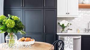 Small Kitchen Makeover Black White Two Tone Cabinets Youtube Kitchen Cabinets Black And White Black Kitchen Cabinets Black Kitchen Cabinets Small Kitchen