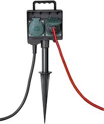 Btr betterlighting gmbh 4er steckdose. Gartensteckdose Mit Erdspiess Ip44 2 Fach 1 4m H07rn F 3g1 5 Brennenstuhl