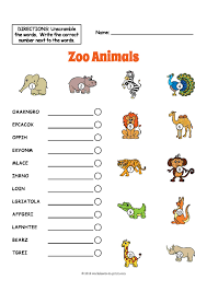 english esl worksheet zoo animals language advisor