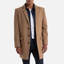 Shop men's coats from burberry, from trench coats and duffle coats, to top coats and pea coats in wool, cashmere and technical fabrics. Wool Mix Coat Camel Beige La Redoute Collections La Redoute