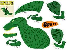 t rex montreuil poupees en papier projets de dinosaures coloriage hippocampe