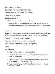 Check spelling or type a new query. Lesson Plan Kssr Year 4 Listening And Speaking