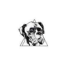 This may not be just black, but the blue and gray colors chosen makes this tattoo still look neutral and simple. 11 Boxer Ideen Hund Tattoo Ideen Haustier Tattoos Boxer Hund Tattoo