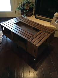 Crate Coffee Table I Had Made The 4 Crate Table That Ends Up Square But Wanted A True Coffee Table Size And This Crate Coffee Table Crate Table Coffee Table