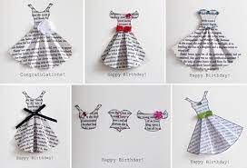 After the first ring is done, put it on your floor/table upside down and start stapling the rest of the skirt to it! Book Print Dress Card Template Dress Card Unique Greeting Cards Origami Dress