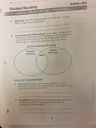 name networks guided reading the american colonies