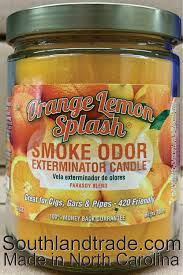 Each candle weighs 13 oz. Smoke Odor Exterminator Candles Orange Lemon Splash