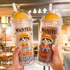 Dailybobafeed S Instagram Photo One Piece Boba Drinks Follow Snackground Foody Tw Boba Drink Interesting Food Recipes Bubble Milk Tea