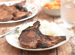 Toyomansi Pork Chops Recipe Pork Pork Chops Stuffed Peppers