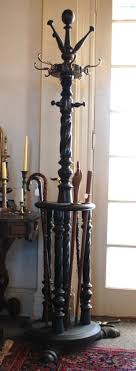 Antique arts & crafts hand wrought iron lily pad flower pillar candle holder 25. Hall Tree Coat Rack Iron Antique Antique Coat Tree For Sale Antiques Com Coat Tree Coat Rack Antique Coat Rack