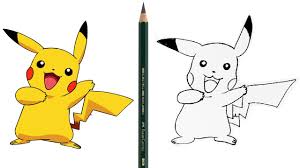 Cara Menggambar Pikachu Pokemon Untuk Pemula Youtube