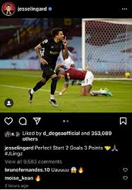 I enjoyed myself, and came out with two goals and three points, which was the most important thing. Bruno Fernandes And Jadon Sancho React To Jesse Lingard S Impressive West Ham Debut Irish Mirror Online