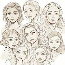 And on it draw the shape of the. Marta Kost On Instagram Just A Bunch Of Very Quick Semi Realistic Faces I Did To Explore My Style Some Semi Realistic Face Realistic Drawings Realistic Face