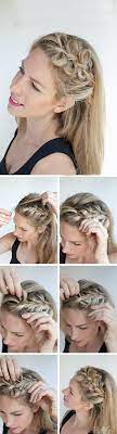 Tolle Frisuren Mittellanges Haar Einen Seitlichen Zopf Flechten Anleitungen Flechten Braided Hairstyles Romantic Braided Hair Braided Hairstyles Tutorials