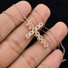 Natural Cut Opal Cross, 925 Sterling Silver, Holy Cross Pendant Necklace, October Birthstone, Ethiopian Welo Fire Opal, Gift for Christmas