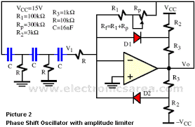 Phase shifters are used to dislocate the two or more sine waves which are traveling parallel in the same angle. Phase Shift Oscillator Electronics Area
