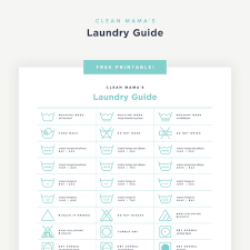 free printable laundry guide clean mama