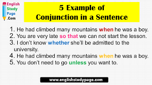 English 5 Example Of Conjunction In A Sentence Conjunctions Are Used To Express Relationships Between Things In A Sent Conjunctions Sentences Sentence Examples