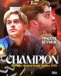 Vincent Keymer is the Champion of Quantbox Chennai Grand Masters 2025!  Vincent drew against Jorden van Foreest in the penultimate round today to  win the event with a round to spare -
