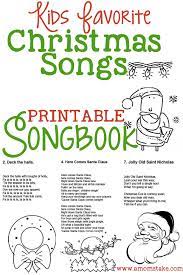 Printable Christmas Songbook Christmas Songs For Kids Christmas Carols Lyrics Christmas Songbook