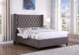 Furniture casey upholstered california king bed. Best Master Furniture Holland Grey Tufted Wingback Platform Bed Cal King Walmart Com Walmart Com