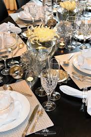 Silver And White New Year S Eve Table Setting Home With Holliday New Years Eve Table Setting Table Settings Dinner Table Decor