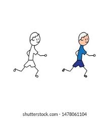 Cartoon Drawing Running Senior Man Stock Vector (Royalty Free) 1478061104 |  Shutterstock