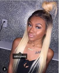 Lookin Ameerah Slayed Our Blonde Hair And Frontal Help Support Winkinmink By Receiving A Blonde Hair Girl Blonde Hair With Roots Black Roots Blonde Hair