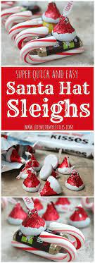 Candy Santa Hat Sleighs Christmas Candy Crafts Diy Christmas Candy Homemade Christmas