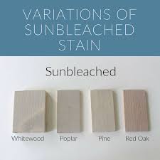 Varathane Sunbleached Was Applied To Whitewood Poplar Pine And Red Oak To Show The Various Colors It Will Staining Wood Staining Cabinets Grey Stained Wood