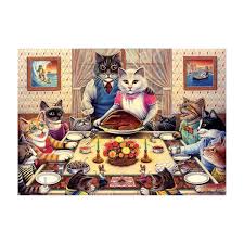 Art Puzzle 260 Parca Kedi Ailesi Ziyafette Puzzle Art Puzzle Art5025
