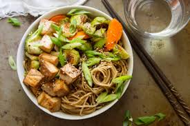 Sesame Soba Noodles With Roasted Veggies Baked Tofu Connoisseurus Veg Connoisseurus Veg Delicious Vegan Recipes Vegetarian Recipes Vegan Food Blog Connoisseurus Veg