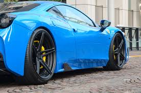 You can do this by wrapping or painting it in a very special color. Blue Ferrari 458 Speciale Adv05 M V2 Sl Series Wheels
