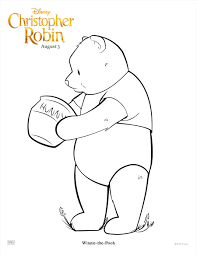 Winnie the pooh coloring page. Free Disney S Christopher Robin Coloring Sheets And Printables