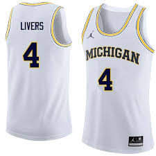 Men 4 Isaiah Livers Michigan Wolverines College Basketball Jerseys Sale White College Basketball Jersey College Basketball Basketball Jersey